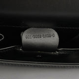 001 2058 Anthracite Leather Gold Frame Shoulder Bag