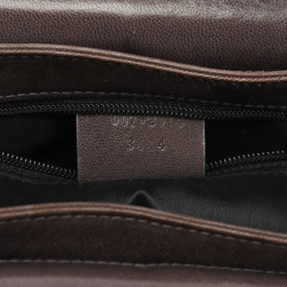 Brown Calfskin Leather Flap Crossbody Bag