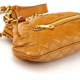 Beige Leather Little Stam Shoulder Bag