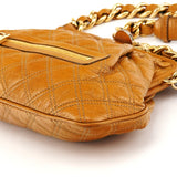 Beige Leather Little Stam Shoulder Bag