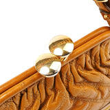 Beige Leather Little Stam Shoulder Bag