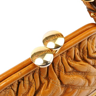 Beige Leather Little Stam Shoulder Bag