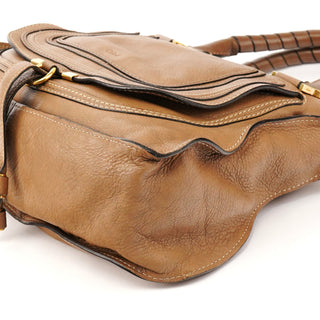 Light Brown Leather Marcie Shoulder Bag