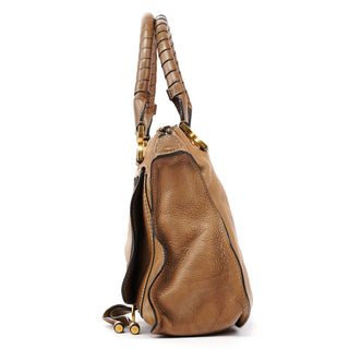 Light Brown Leather Marcie Shoulder Bag