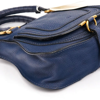 Navy Leather Small Marcie 2-Way Bag