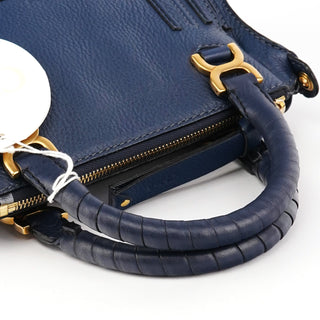 Navy Leather Small Marcie 2-Way Bag