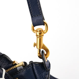 Navy Leather Small Marcie 2-Way Bag