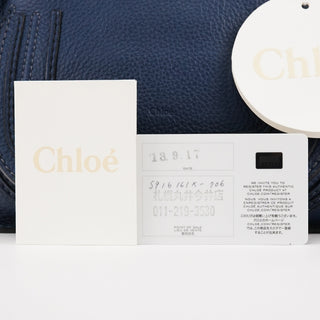 Navy Leather Small Marcie 2-Way Bag