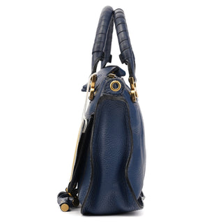 Navy Leather Small Marcie 2-Way Bag