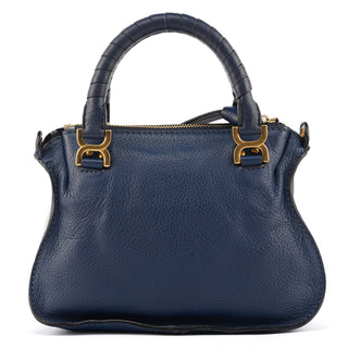 Navy Leather Small Marcie 2-Way Bag