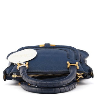 Navy Leather Small Marcie 2-Way Bag