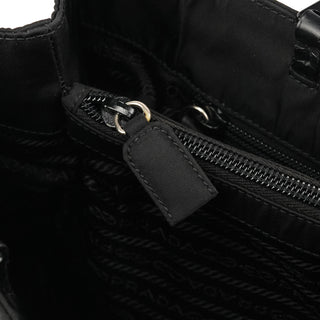 Black Tessuto Impuntu Nylon Tote Bag