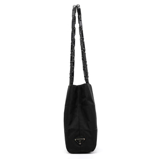 Black Tessuto Impuntu Nylon Tote Bag