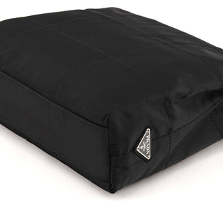 Black Tessuto Impuntu Nylon Tote Bag