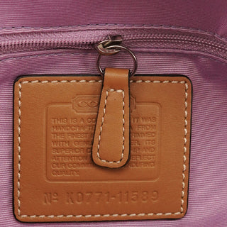 11589 Beige Tan Signature Turnlock Tote Bag