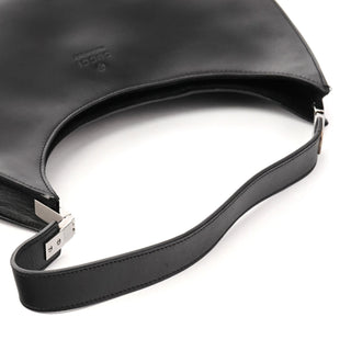 001 3767 Black Calfskin Shoulder Bag