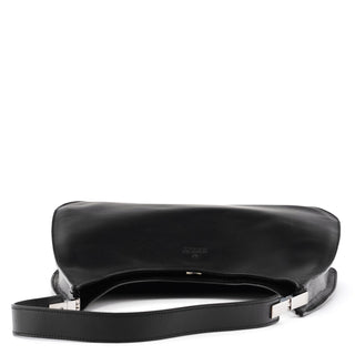 001 3767 Black Calfskin Shoulder Bag