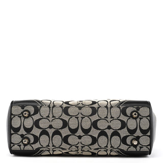 08K06 Grey Black Signature Hamptons Tote Bag
