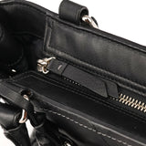 F08A70 Black Leather Hamptons Tote Bag