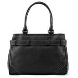 F08A70 Black Leather Hamptons Tote Bag