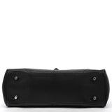 F08A70 Black Leather Hamptons Tote Bag