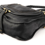 Black Leather Marcie 2-Way Shoulder Bag