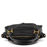 Black Leather Marcie 2-Way Shoulder Bag