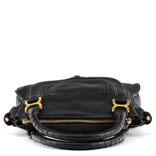 Black Leather Marcie 2-Way Shoulder Bag