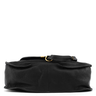 Black Leather Marcie 2-Way Shoulder Bag