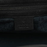 2002 Black Leather Wood Lock Bowling Bag