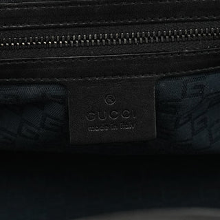 2002 Black Leather Wood Lock Bowling Bag