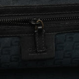2002 Black Leather Wood Lock Bowling Bag