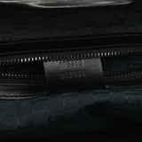 2002 Black Leather Wood Lock Bowling Bag