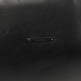 2002 Black Leather Wood Lock Bowling Bag