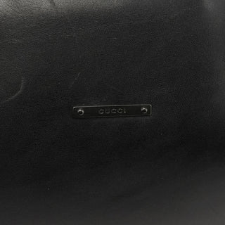 2002 Black Leather Wood Lock Bowling Bag