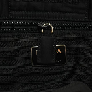 Black Tessuto Quilted Nylon Shoulder Bag