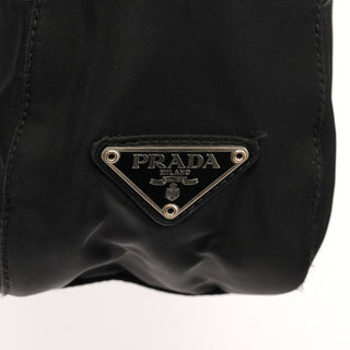 Black Tessuto Quilted Nylon Shoulder Bag