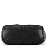 Black Quilted Leather Chain Shoulder Bag