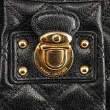Black Quilted Leather Chain Shoulder Bag