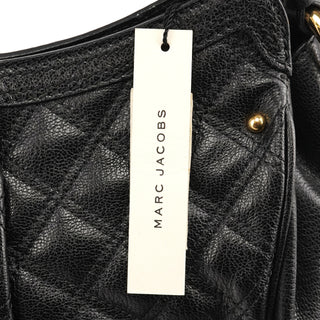 Black Quilted Leather Chain Shoulder Bag