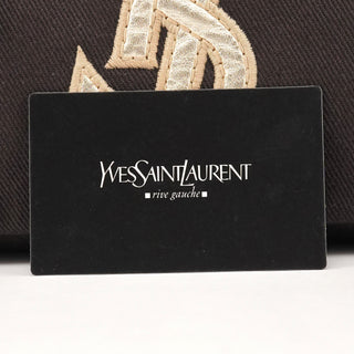 Dark Brown YSL Logo Bowling Bag