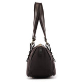 Dark Brown YSL Logo Bowling Bag