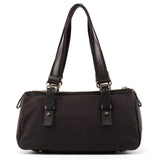 Dark Brown YSL Logo Bowling Bag