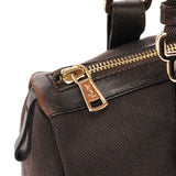 Dark Brown YSL Logo Bowling Bag
