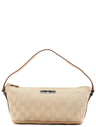 07198 Beige GG Canvas Boat Pochette