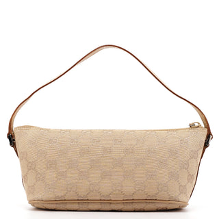 07198 Beige GG Canvas Boat Pochette