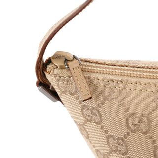07198 Beige GG Canvas Boat Pochette