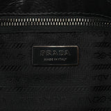 BR2672 Black Leather Calf Rocket Pocket Tote Bag