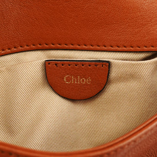 Light Brown Navy Leather Mini Shoulder Bag