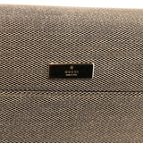001 4214 Sac porté épaule Lady Lock en toile beige et noire